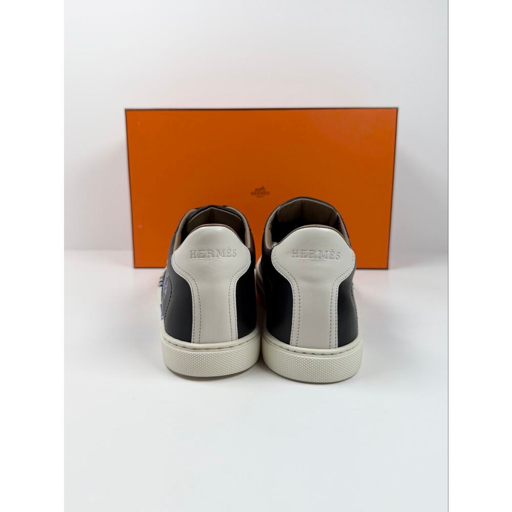 Size 8.5 - Hermes Quicker Leather Sneakers NEW - Picture 5 of 12